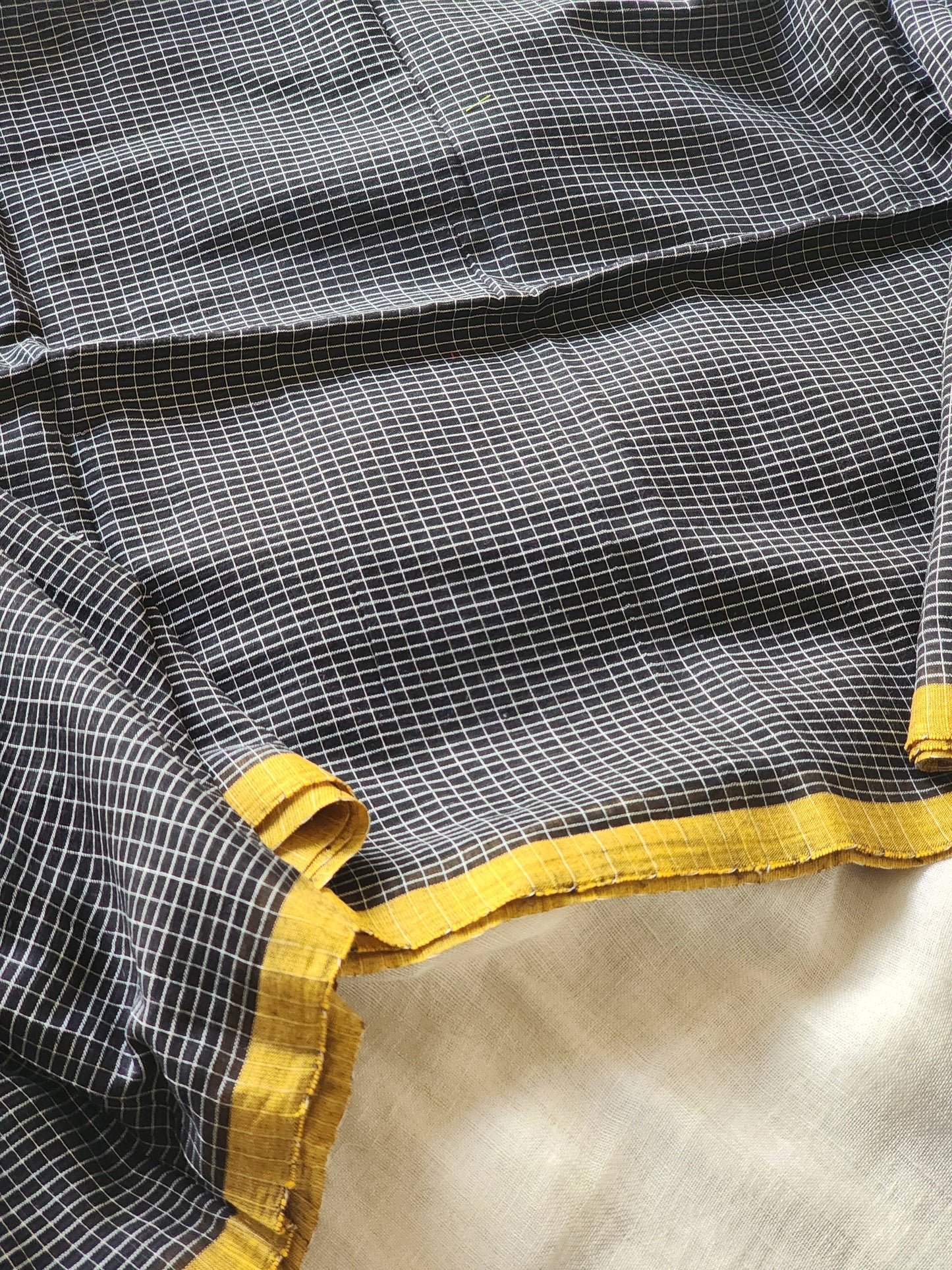 Black Cotton Handloom Saree