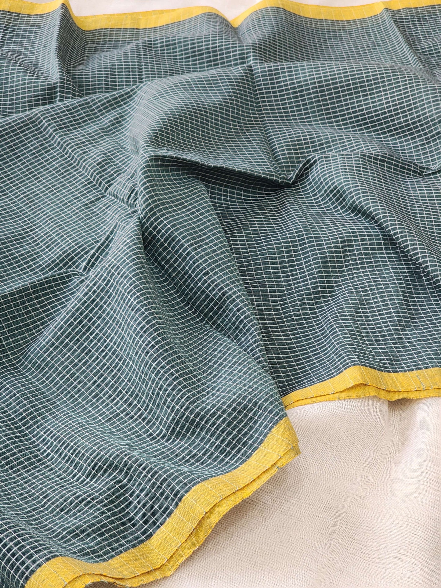 Green Cotton Handloom Saree