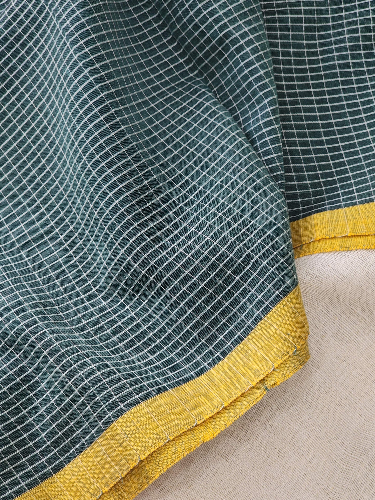Green Cotton Handloom Saree