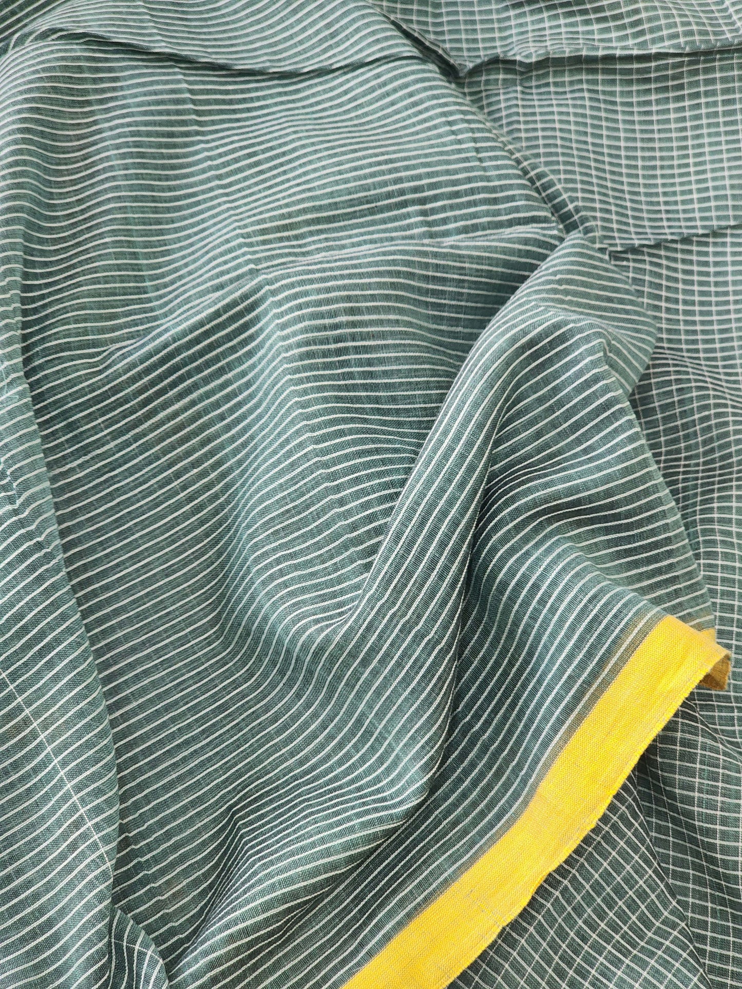 Green Cotton Handloom Saree