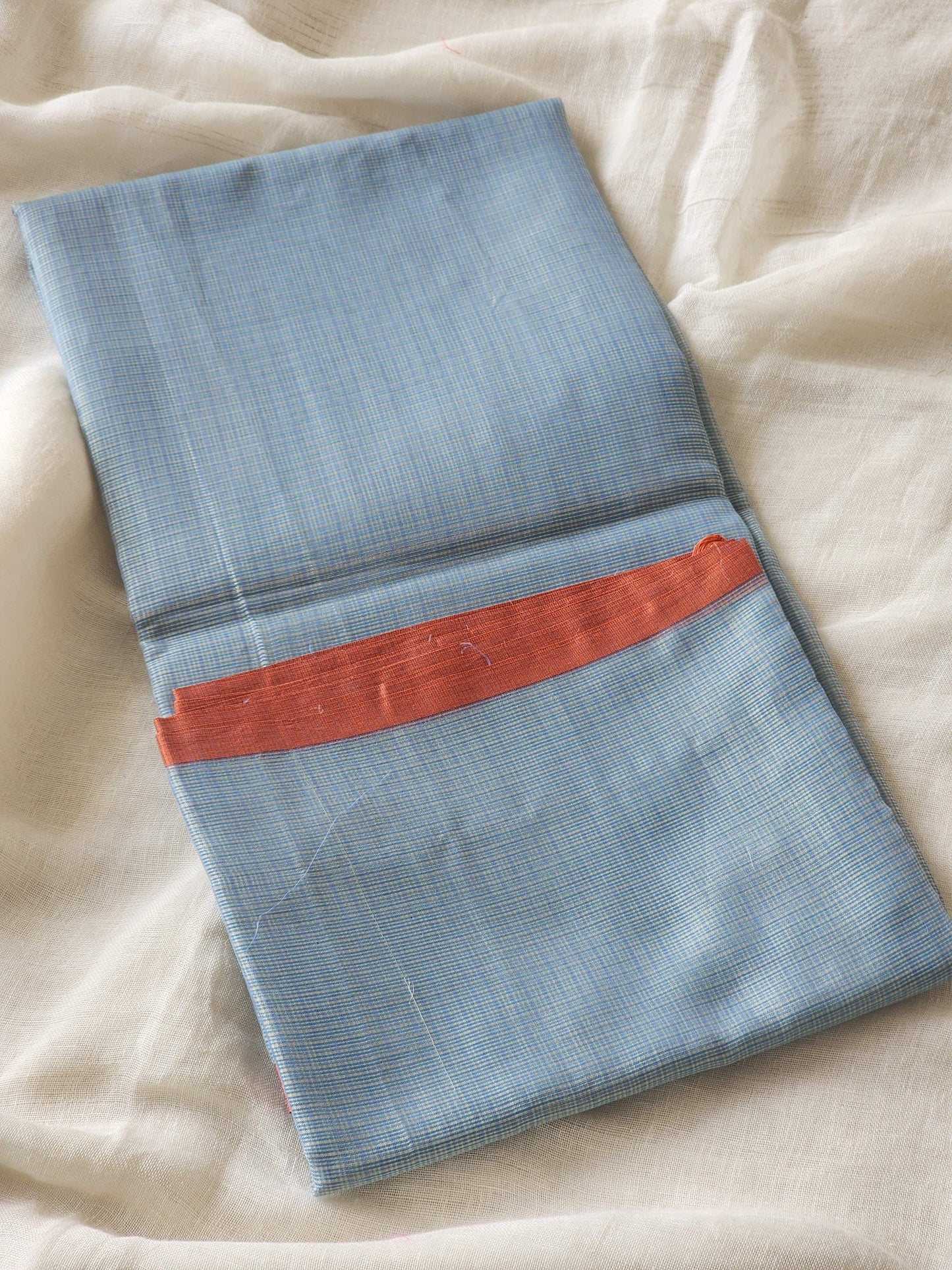 Powder blue kota cotton saree