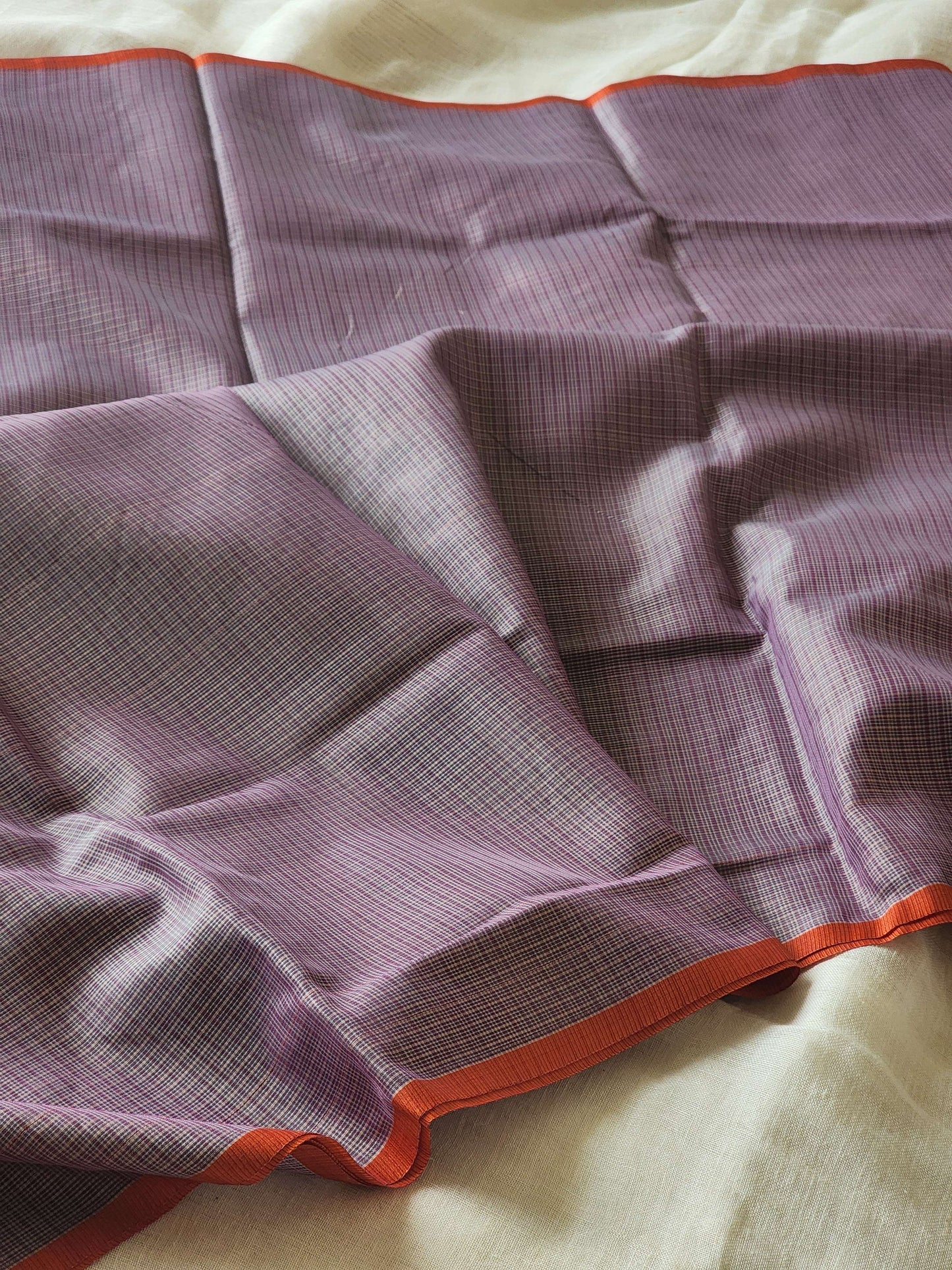 Lavender kota cotton saree