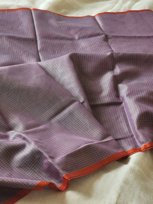 Lavender kota cotton saree