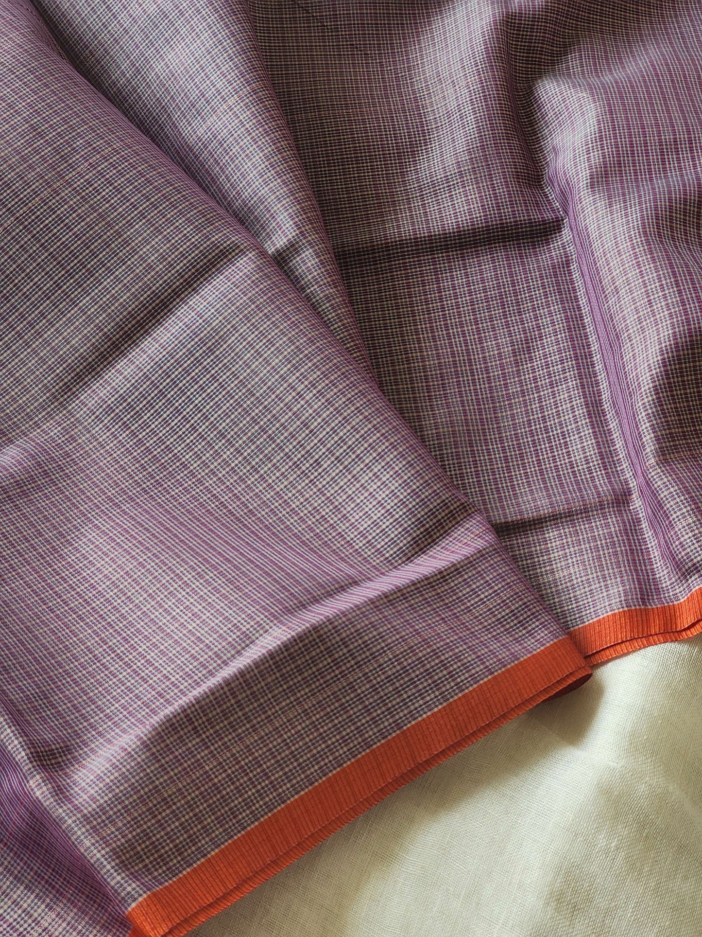 Lavender kota cotton saree