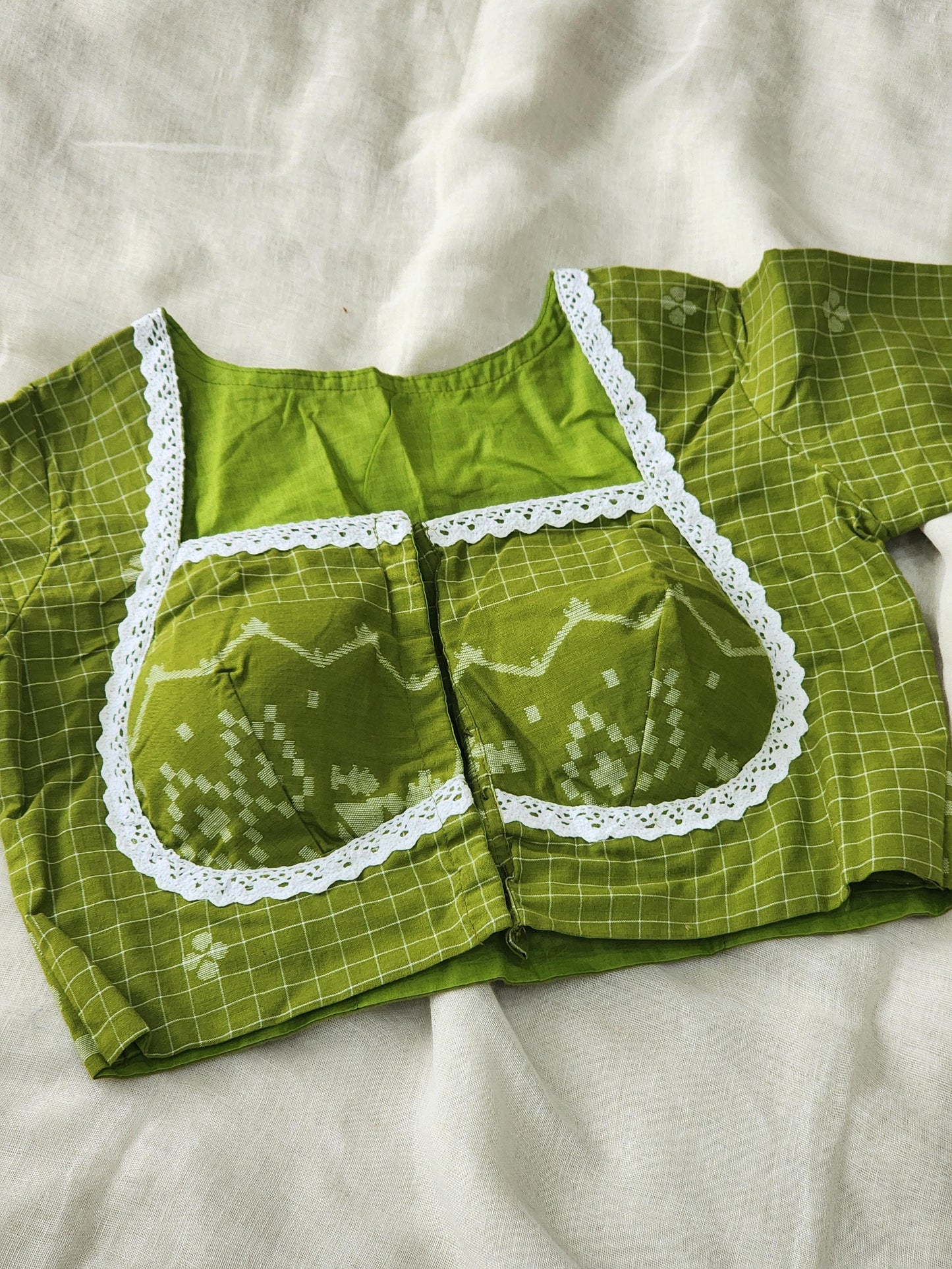 Green cotton blouse