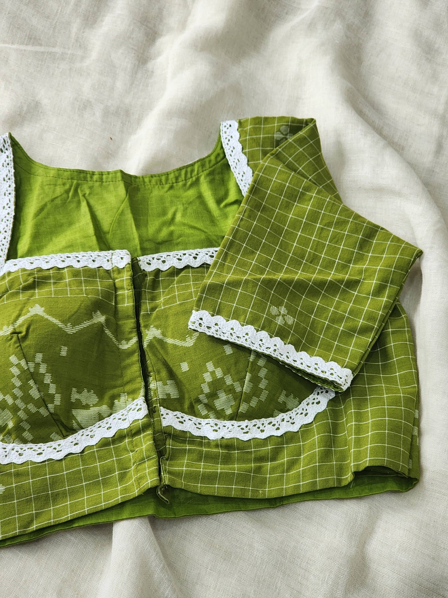 Green cotton blouse