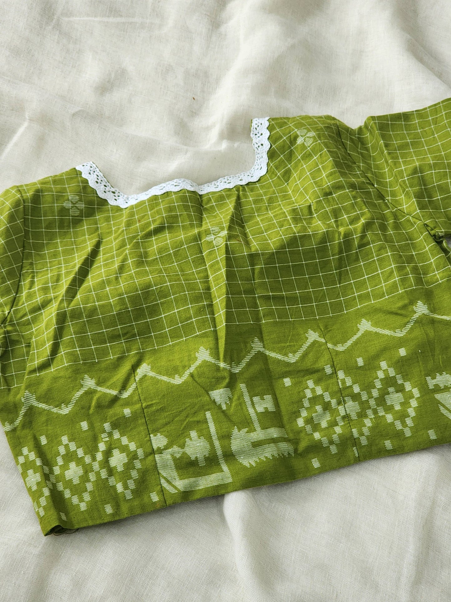 Green cotton blouse