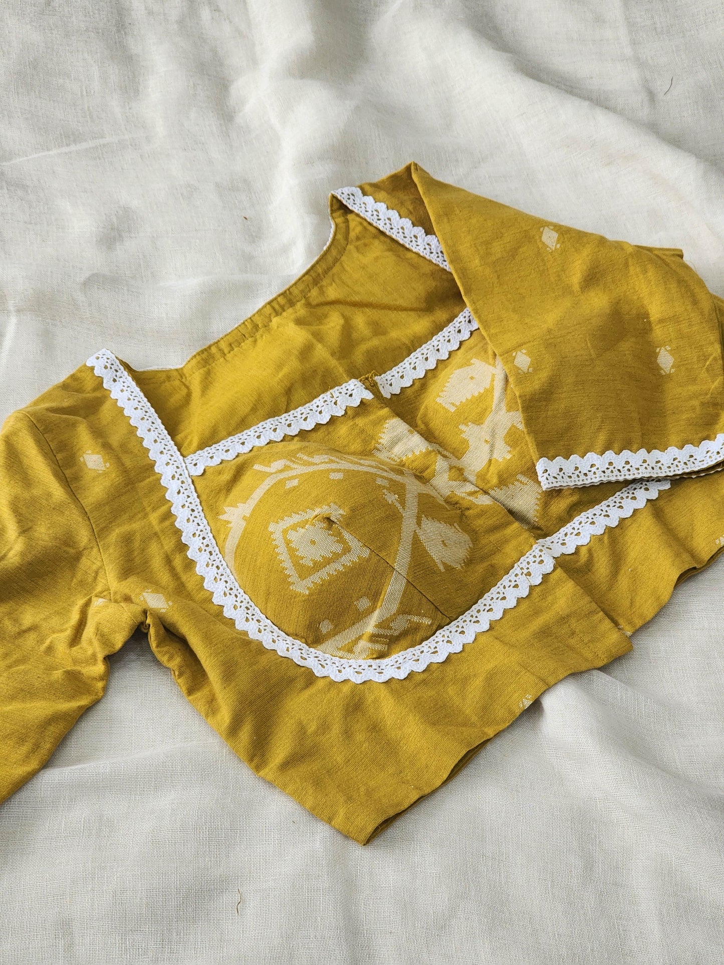 Mustard cotton blouse