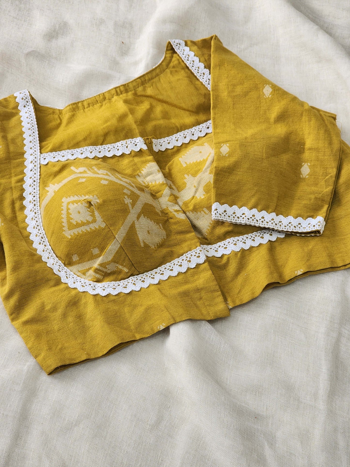 Mustard cotton blouse
