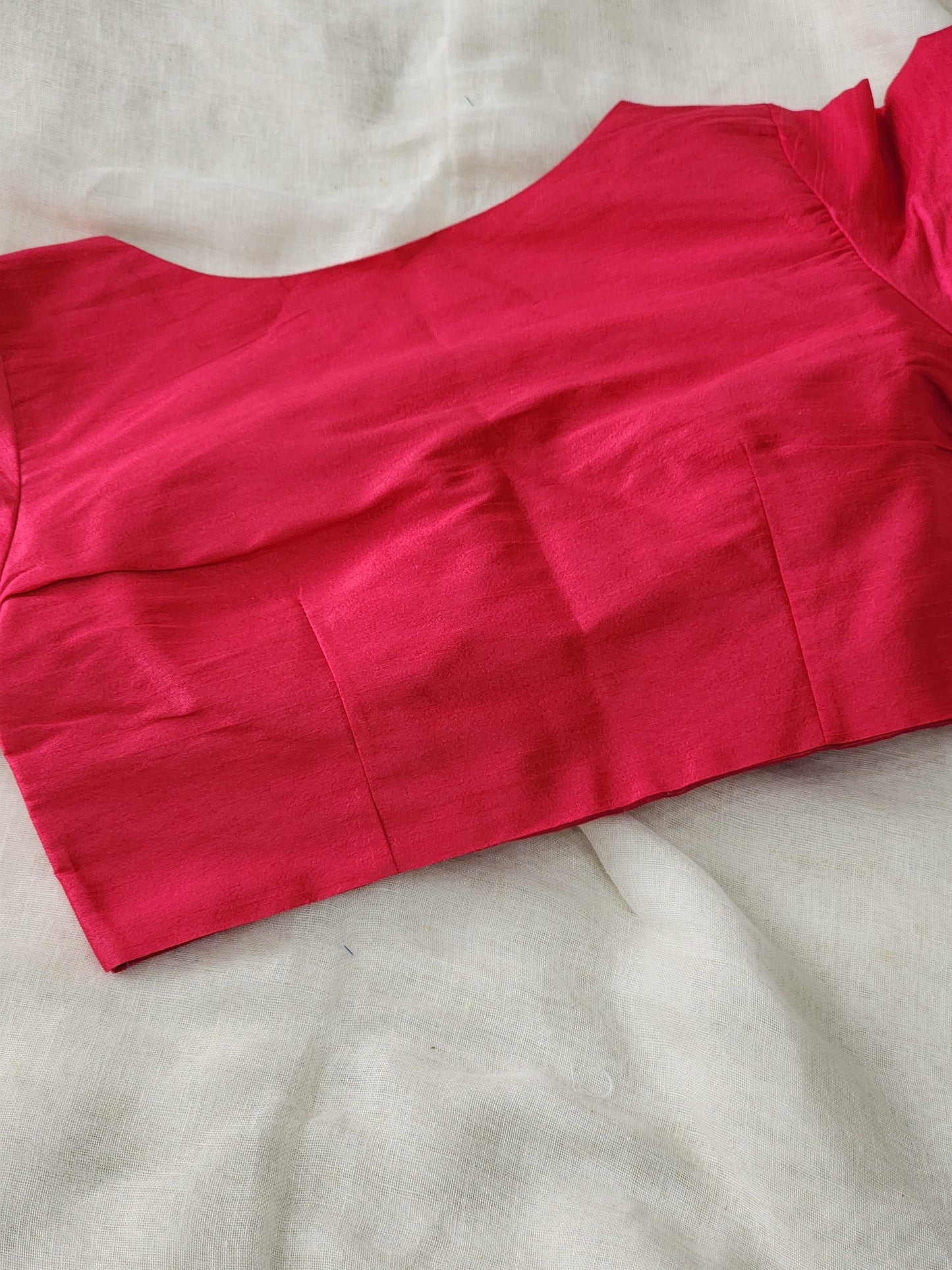 Pink raw silk blouse