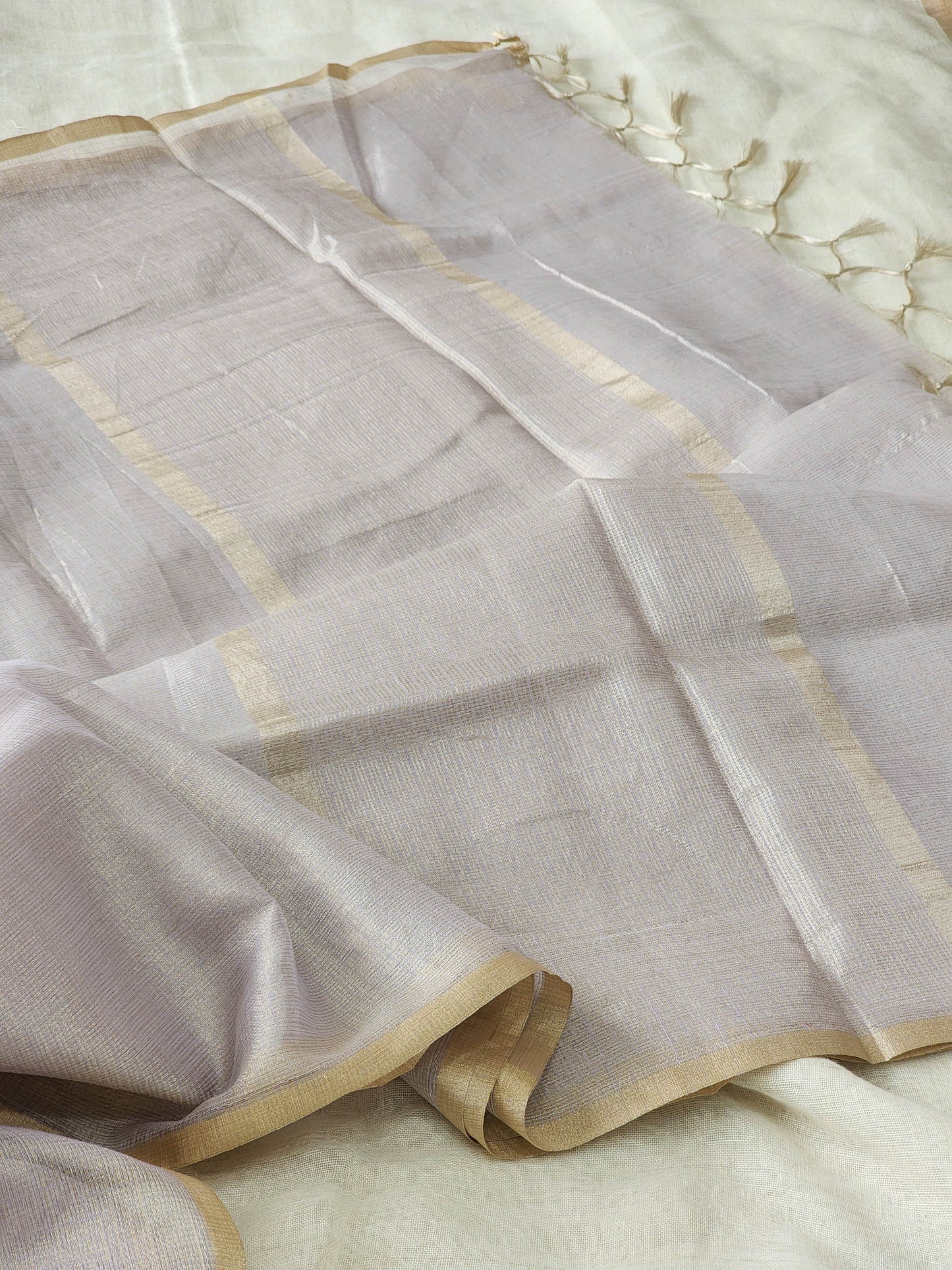 Light purple kota cotton saree