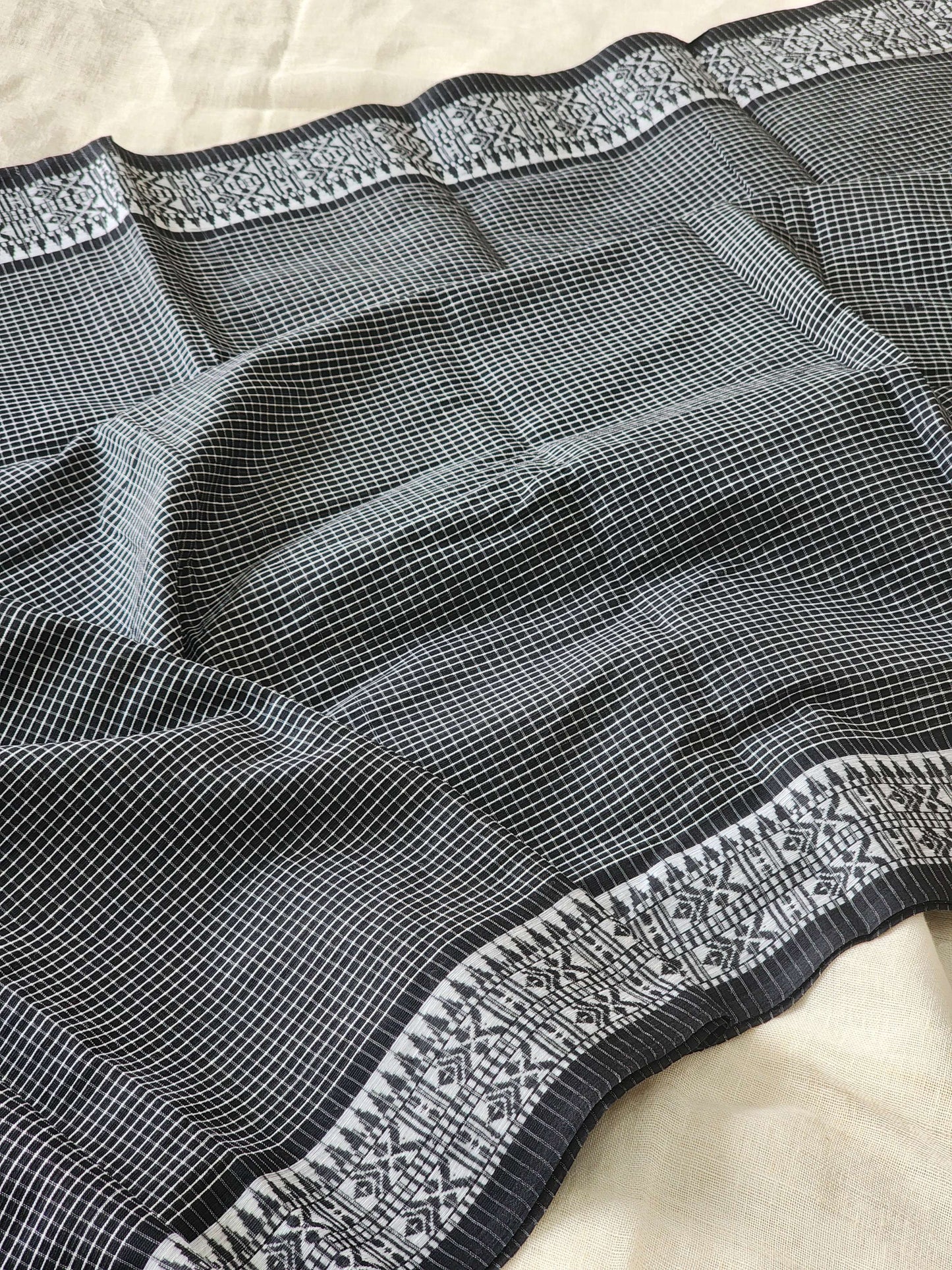 Black Dhonekhali Cotton Saree