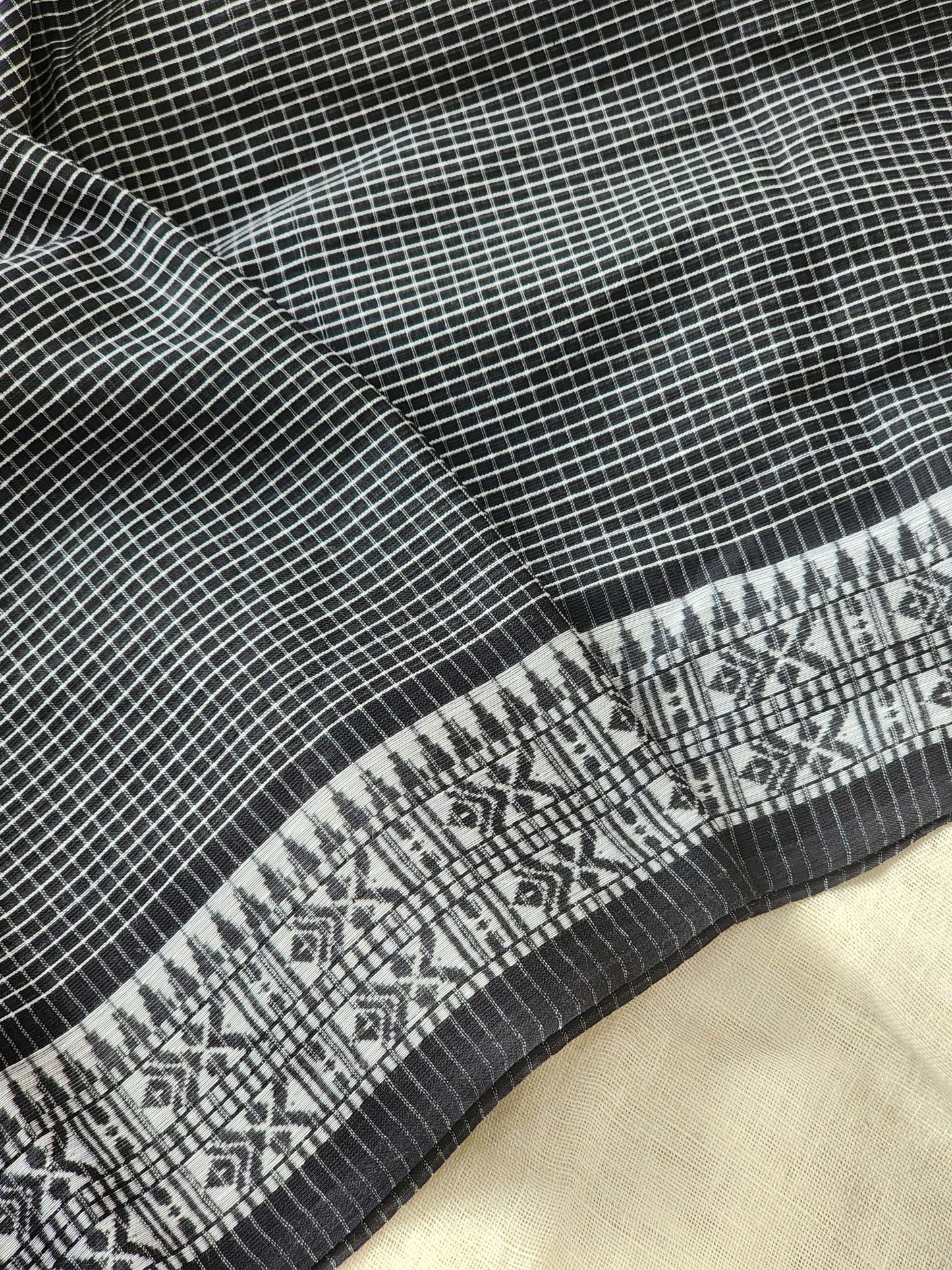Black Dhonekhali Cotton Saree