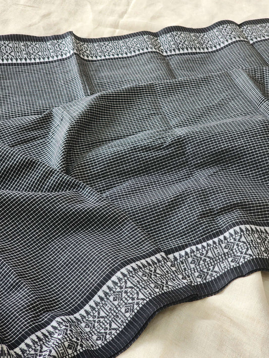Black Dhonekhali Cotton Saree