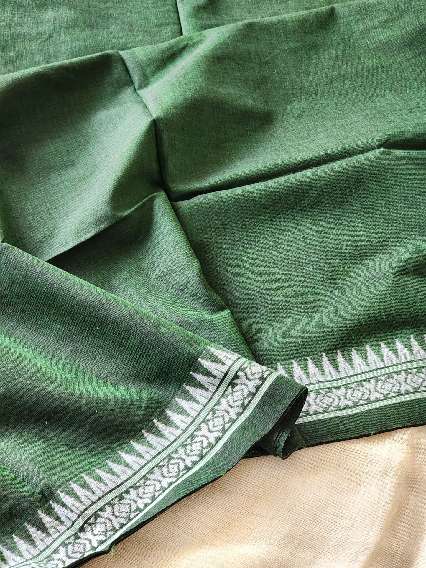 Green Dhonekhali Cotton Saree