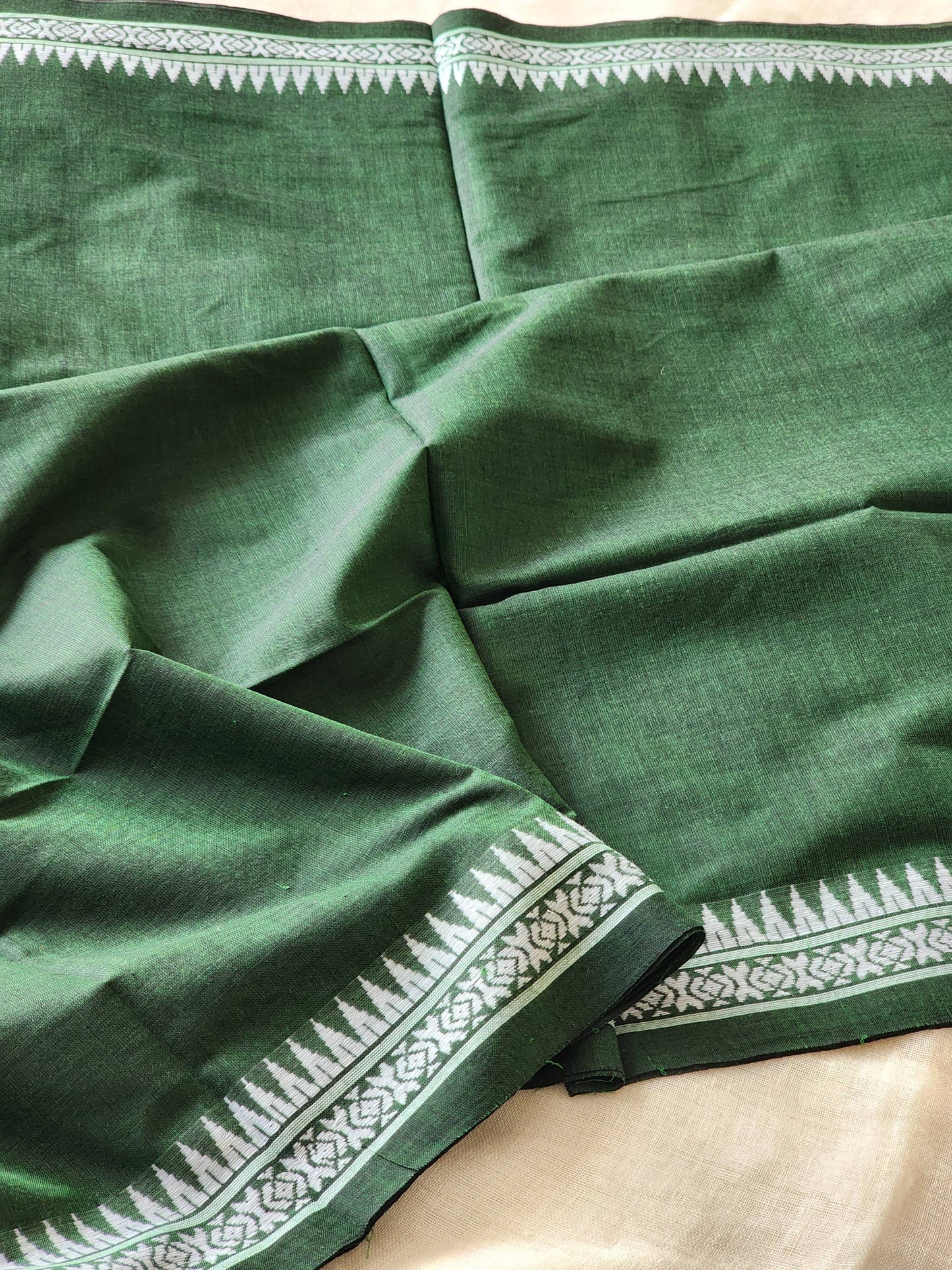 Green Dhonekhali Cotton Saree