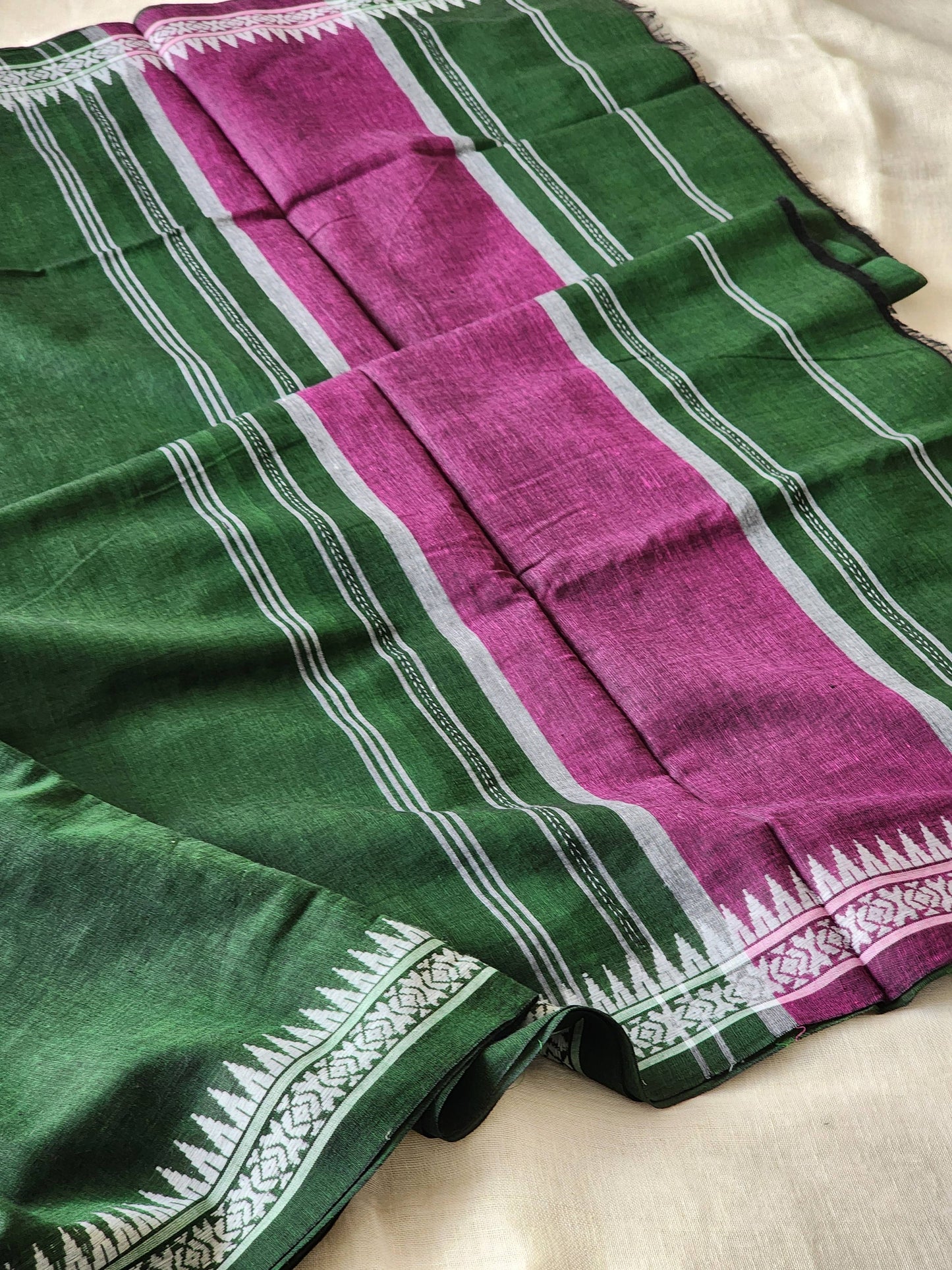 Green Dhonekhali Cotton Saree