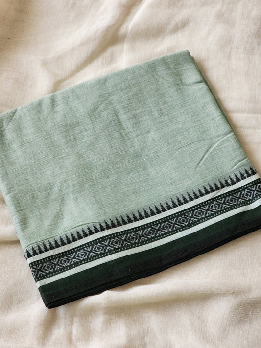 Light Green Dhonekhali Cotton Saree