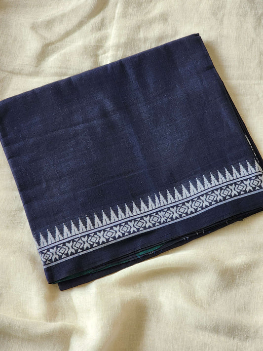 Blue Dhonekhali Cotton Saree