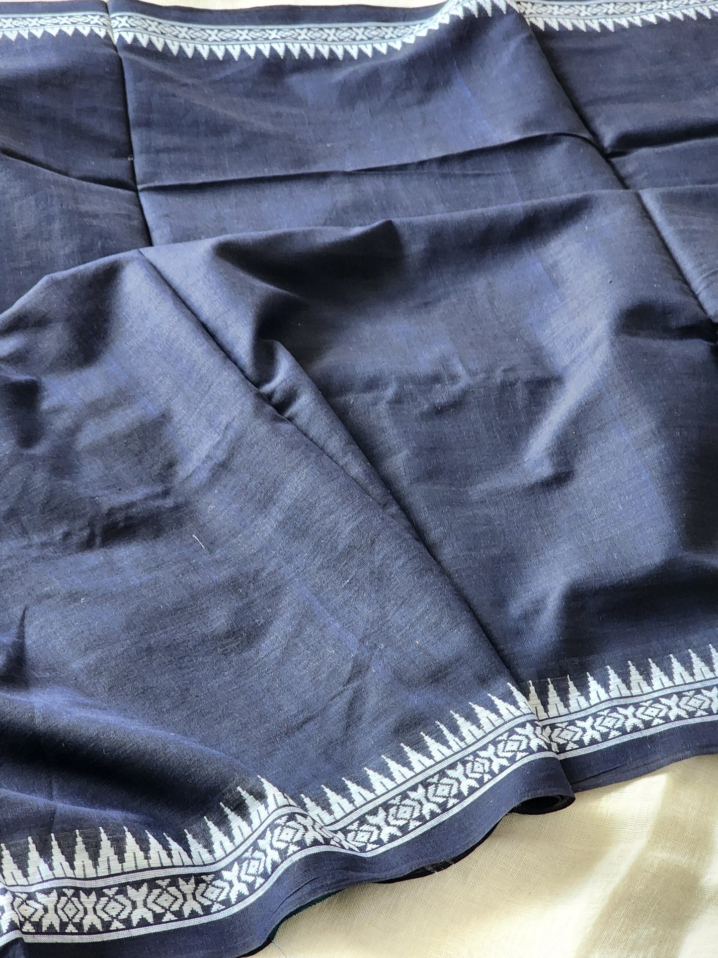 Blue Dhonekhali Cotton Saree