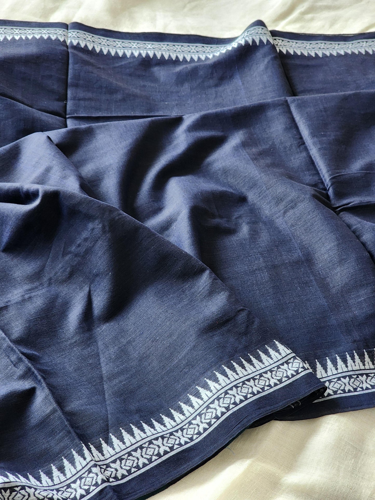 Blue Dhonekhali Cotton Saree
