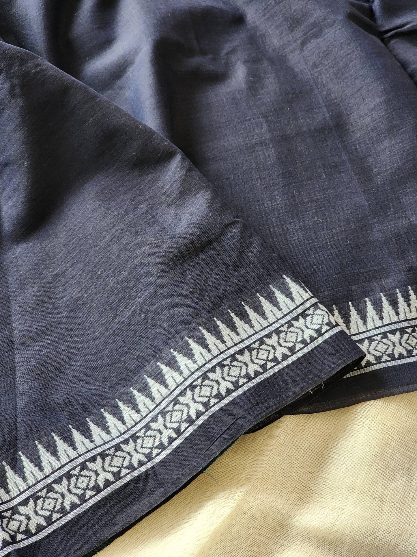 Blue Dhonekhali Cotton Saree