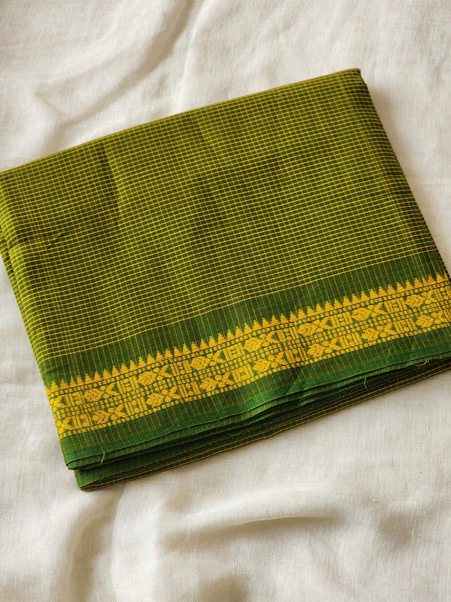 Green Dhonekhali Cotton Saree