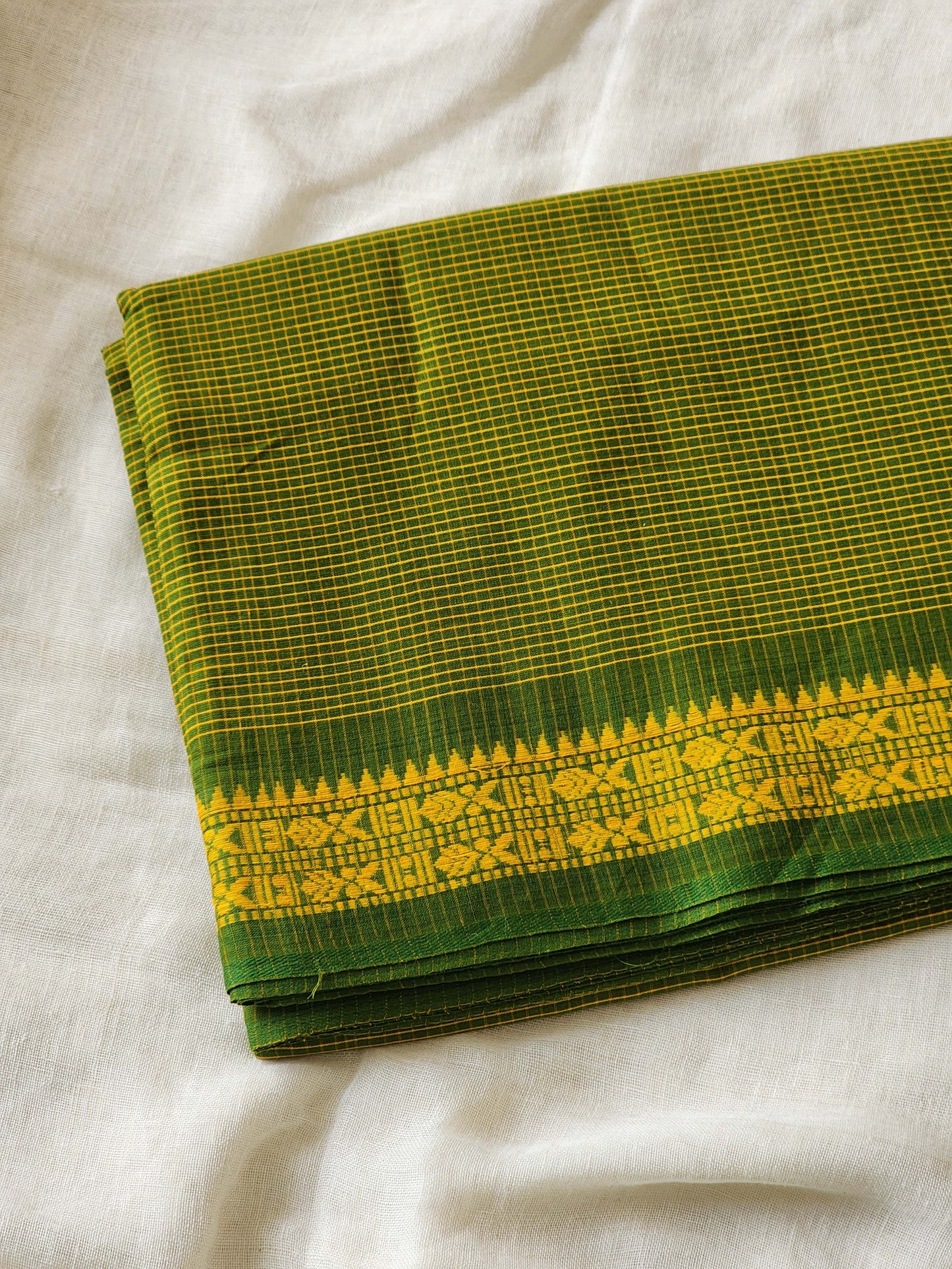Green Dhonekhali Cotton Saree