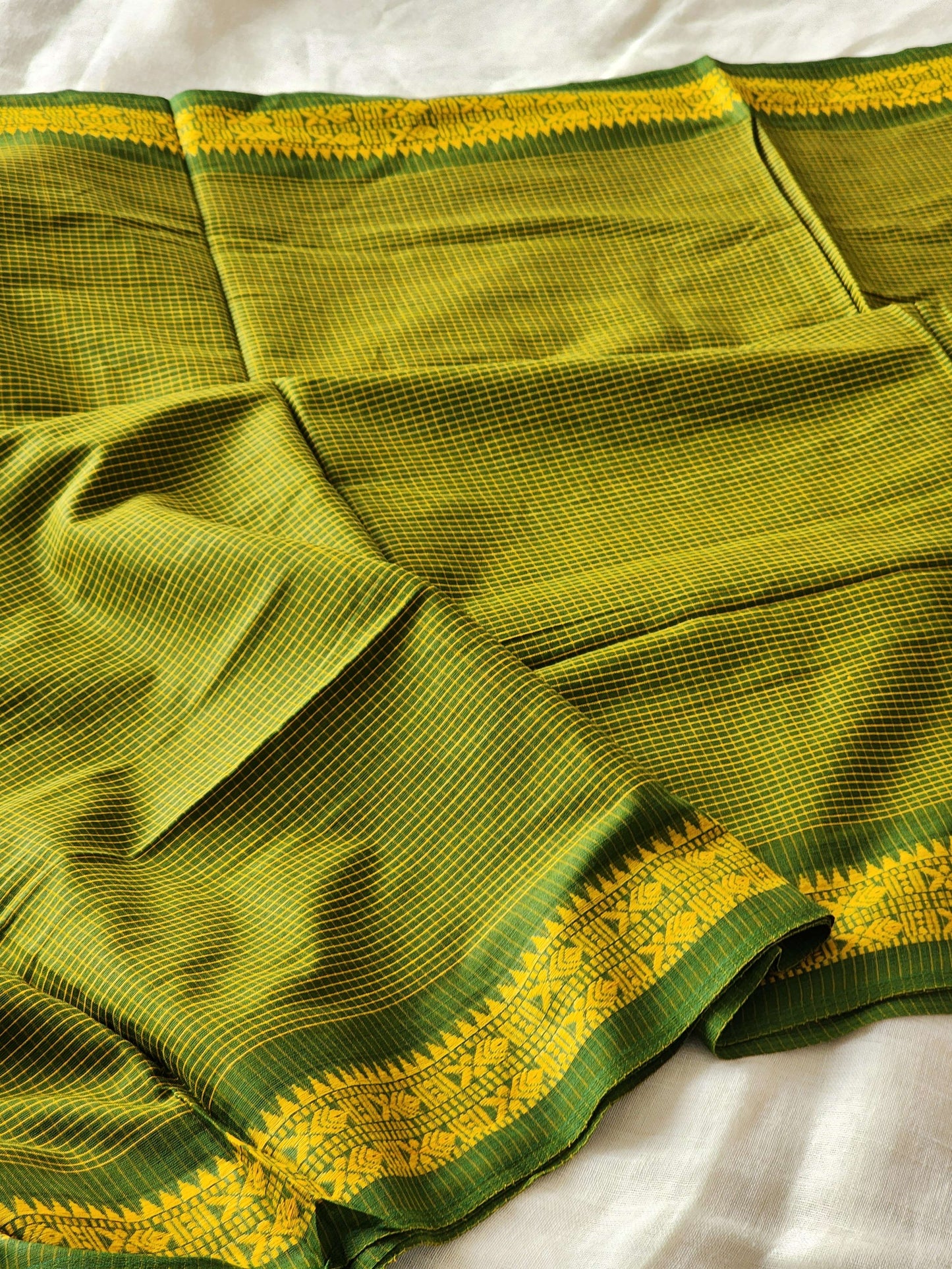 Green Dhonekhali Cotton Saree