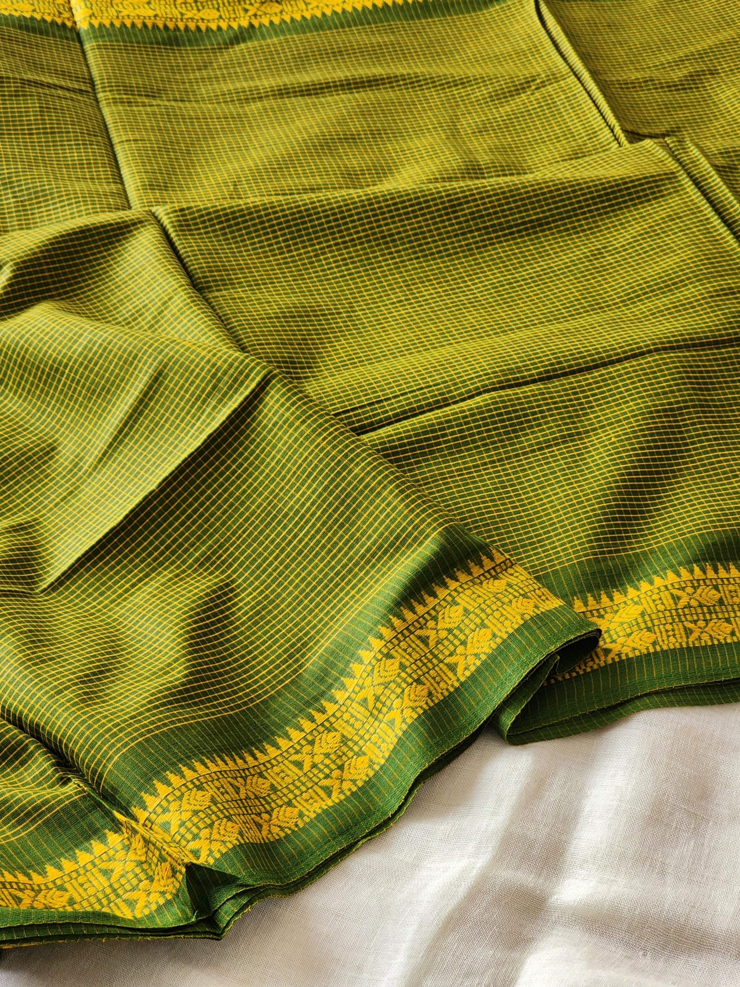 Green Dhonekhali Cotton Saree