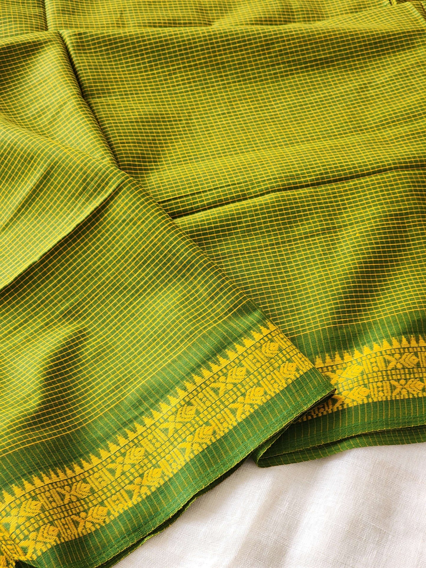 Green Dhonekhali Cotton Saree