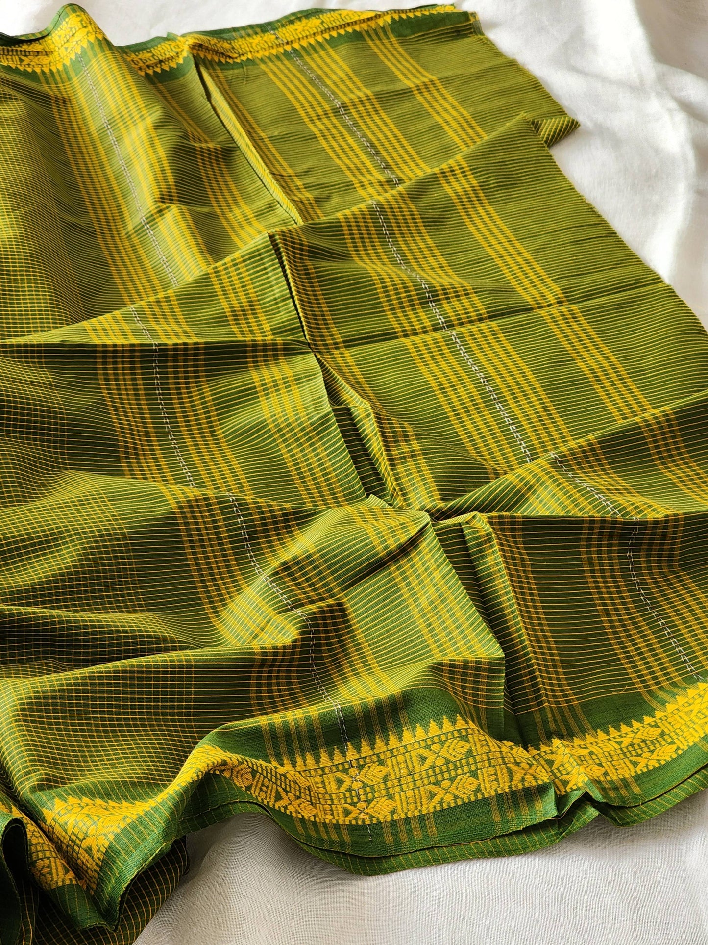 Green Dhonekhali Cotton Saree