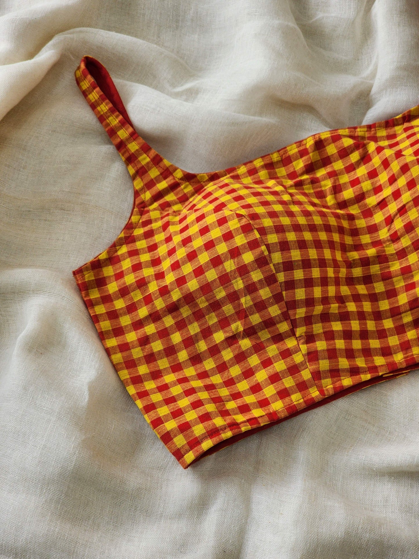Red cotton blouse