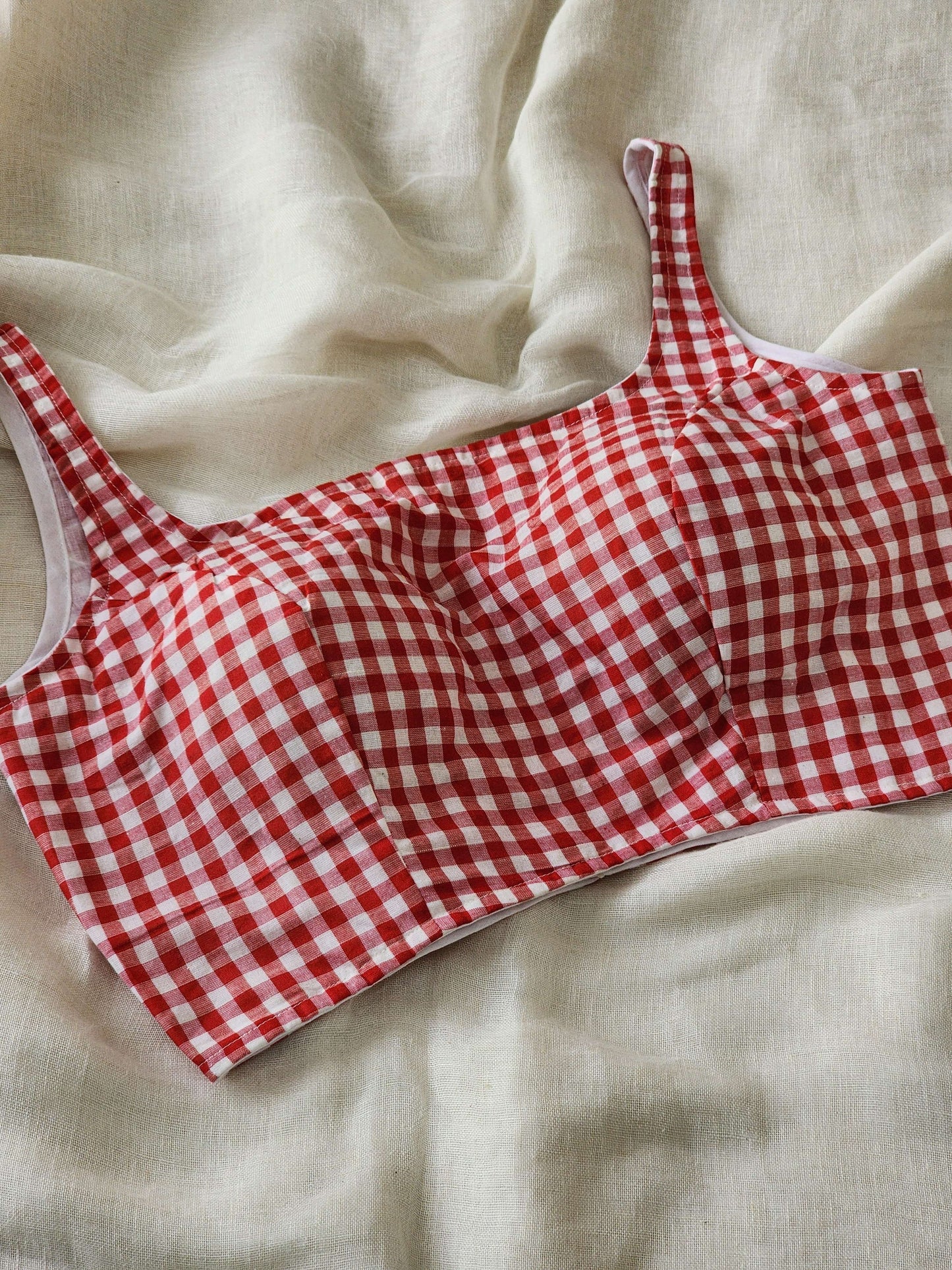 Red cotton blouse