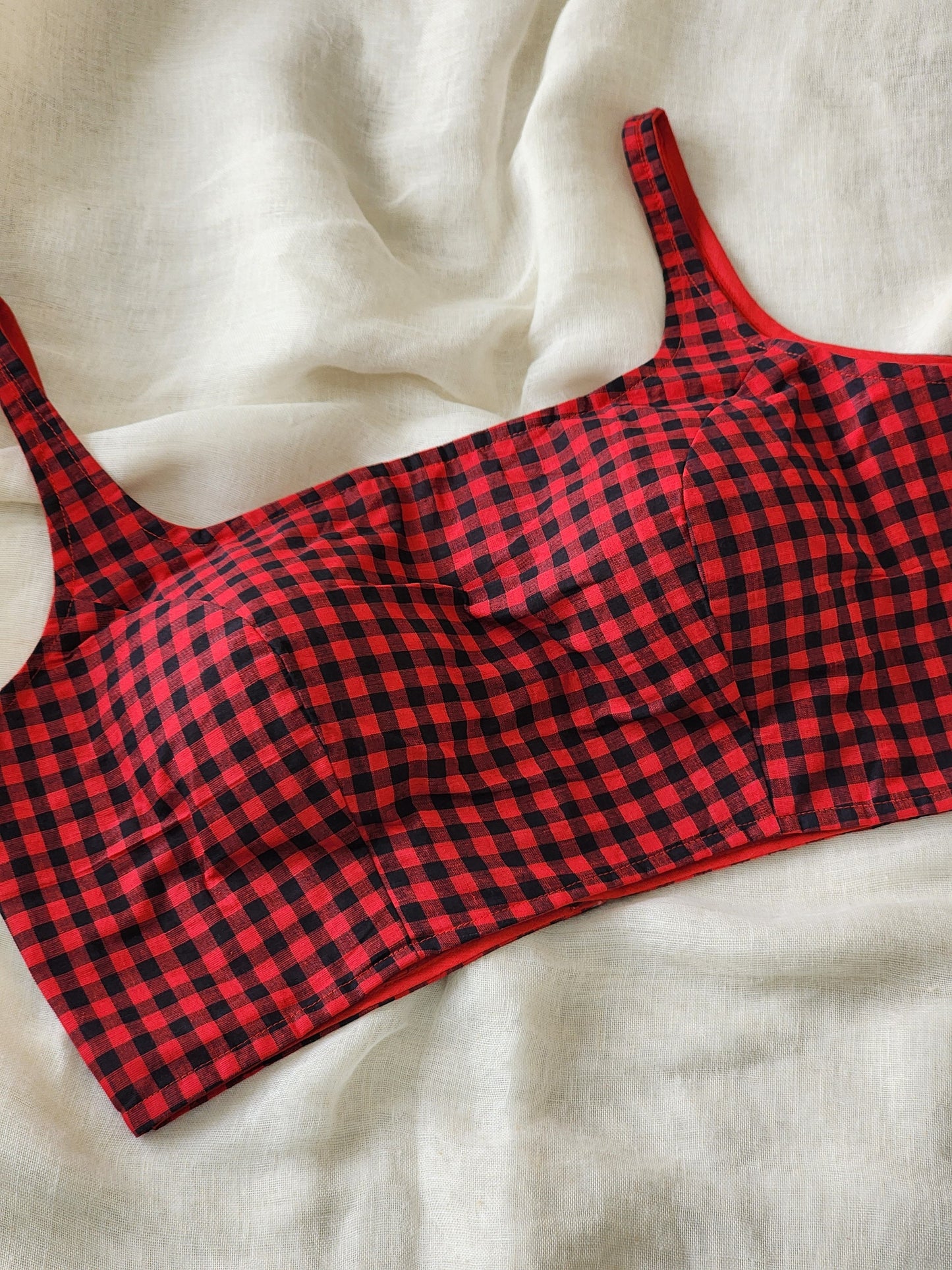 Red cotton blouse
