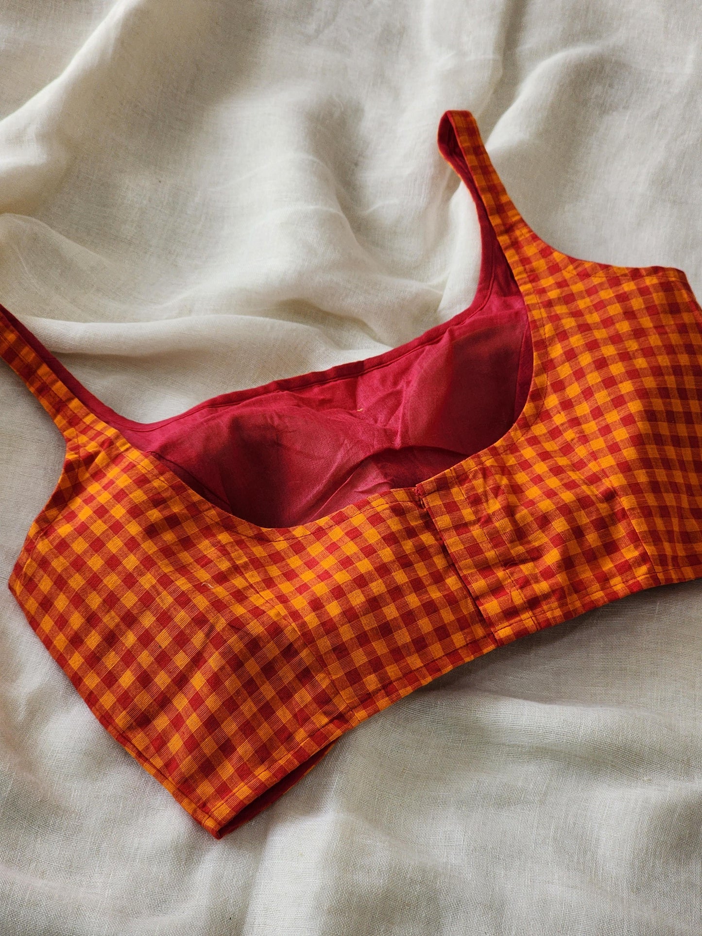Orange cotton blouse