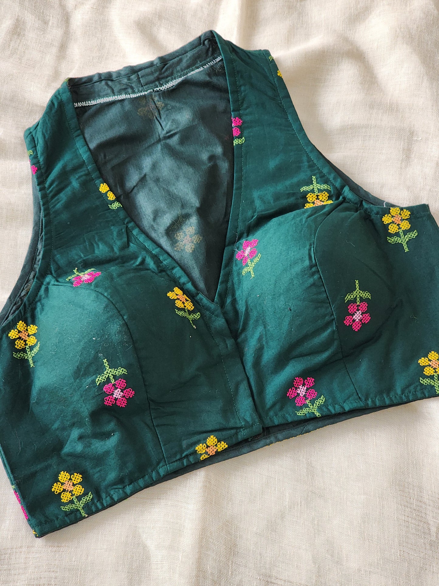 Bottle Green  Cotton Blouse