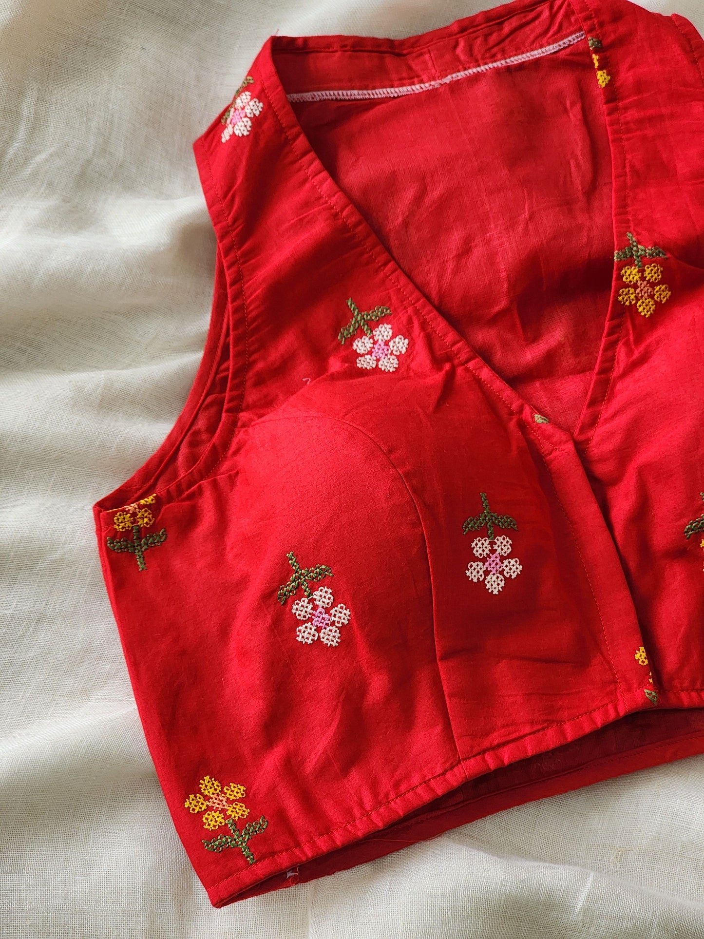 Red Cotton Blouse