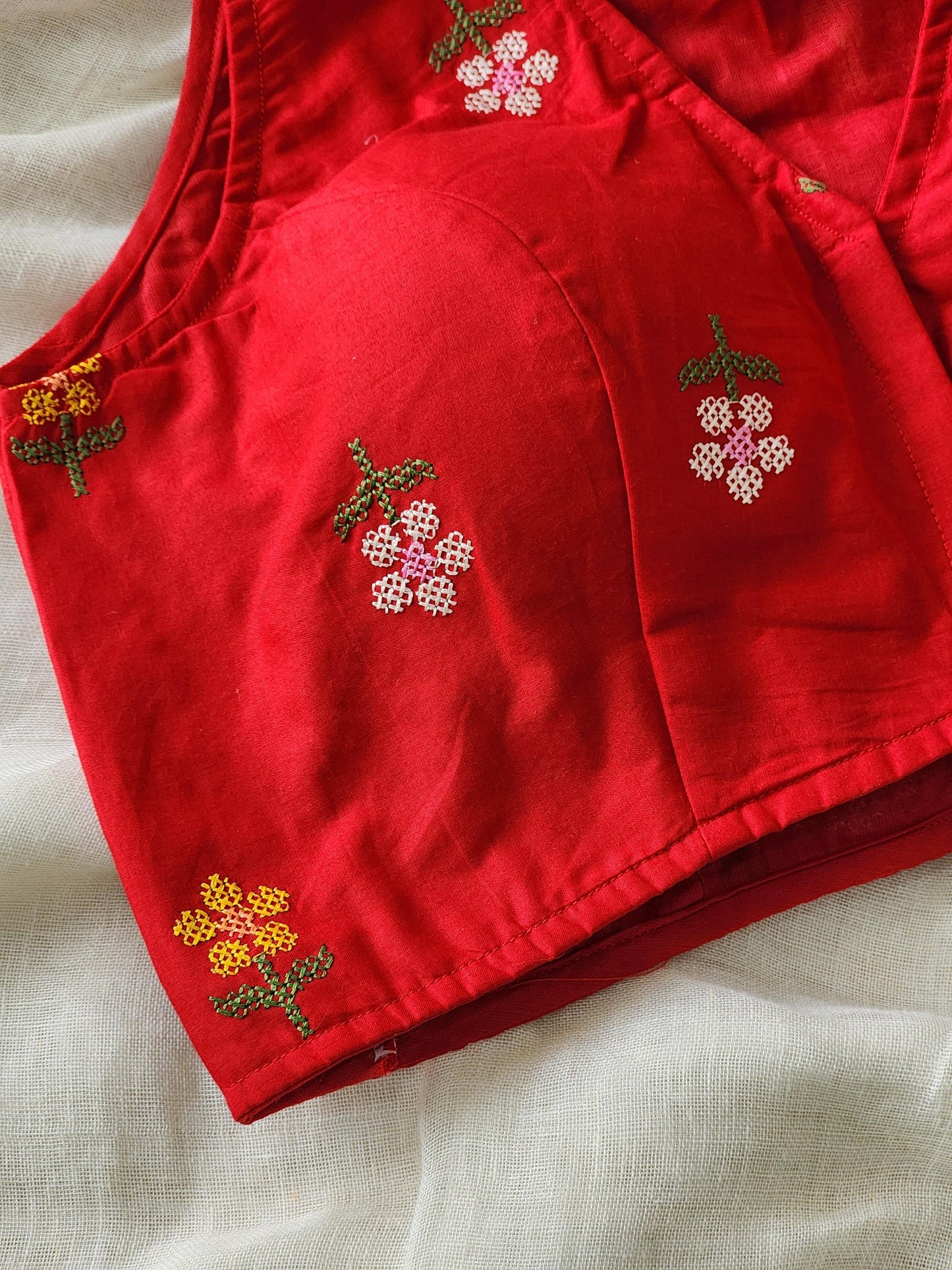 Red Cotton Blouse