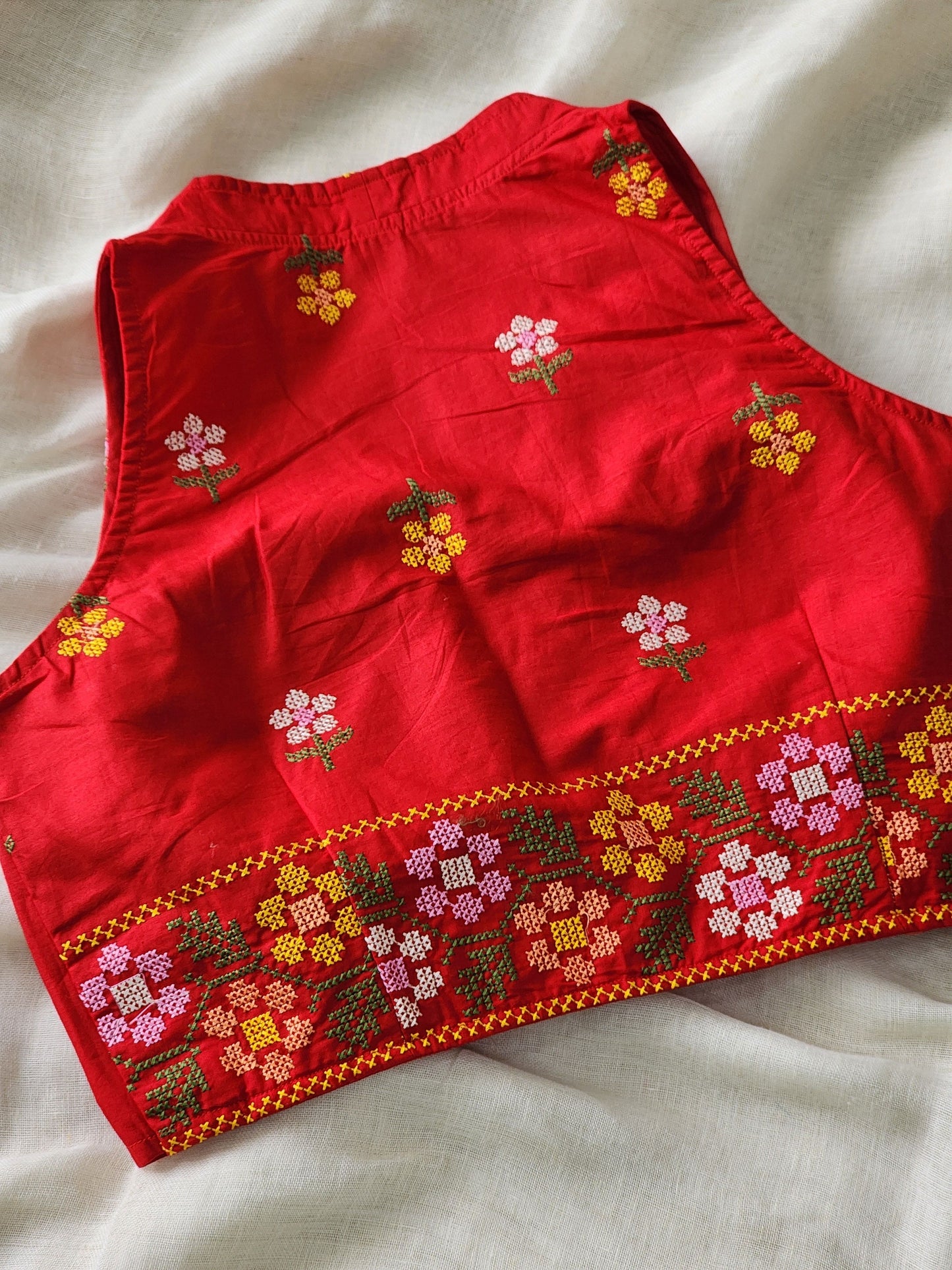 Red Cotton Blouse