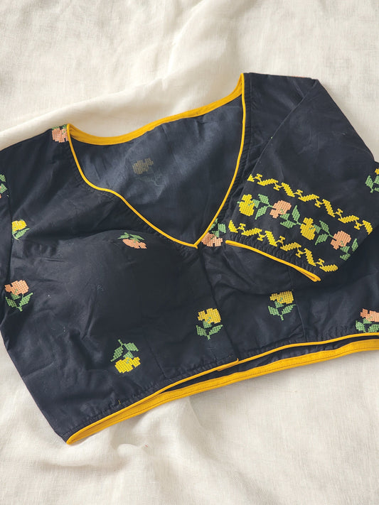 Black Cotton Blouse