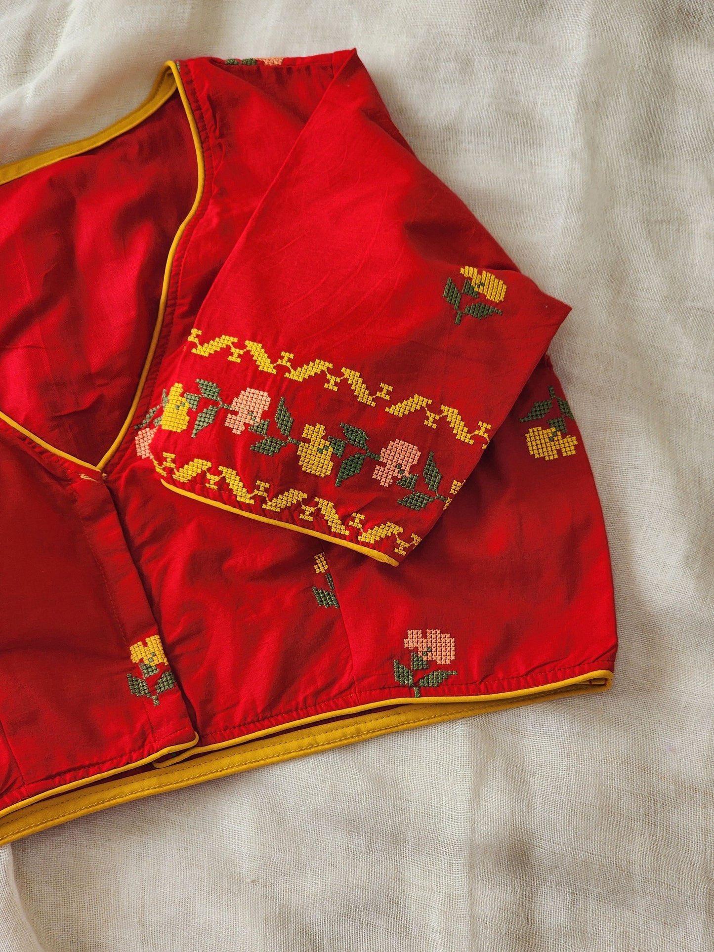 Red Cotton Blouse