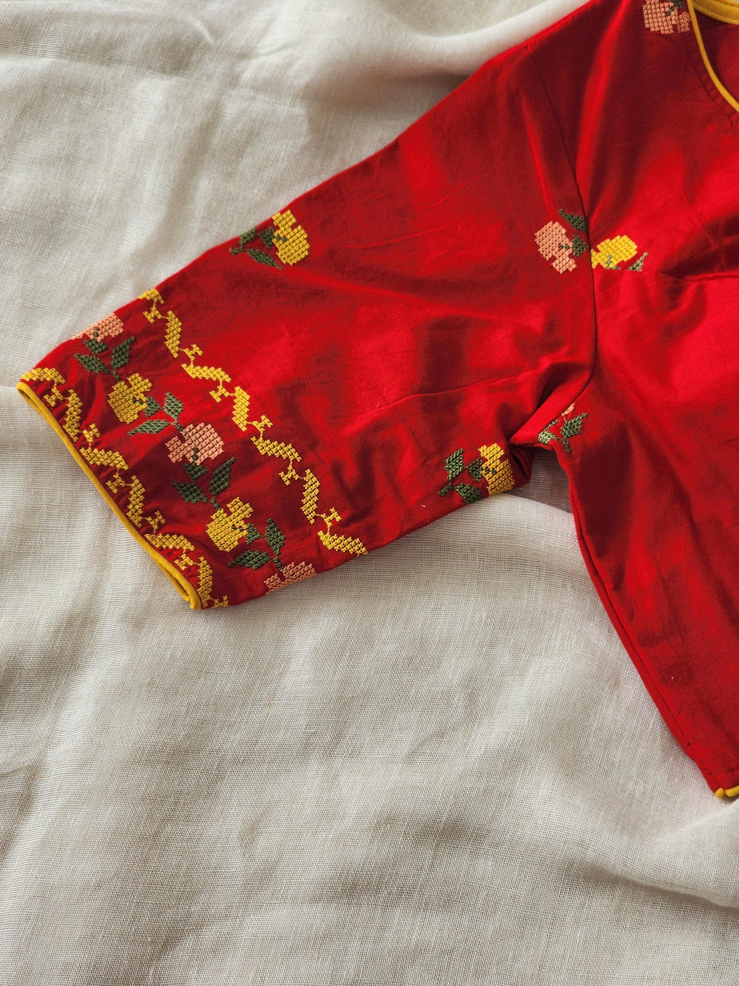 Red Cotton Blouse