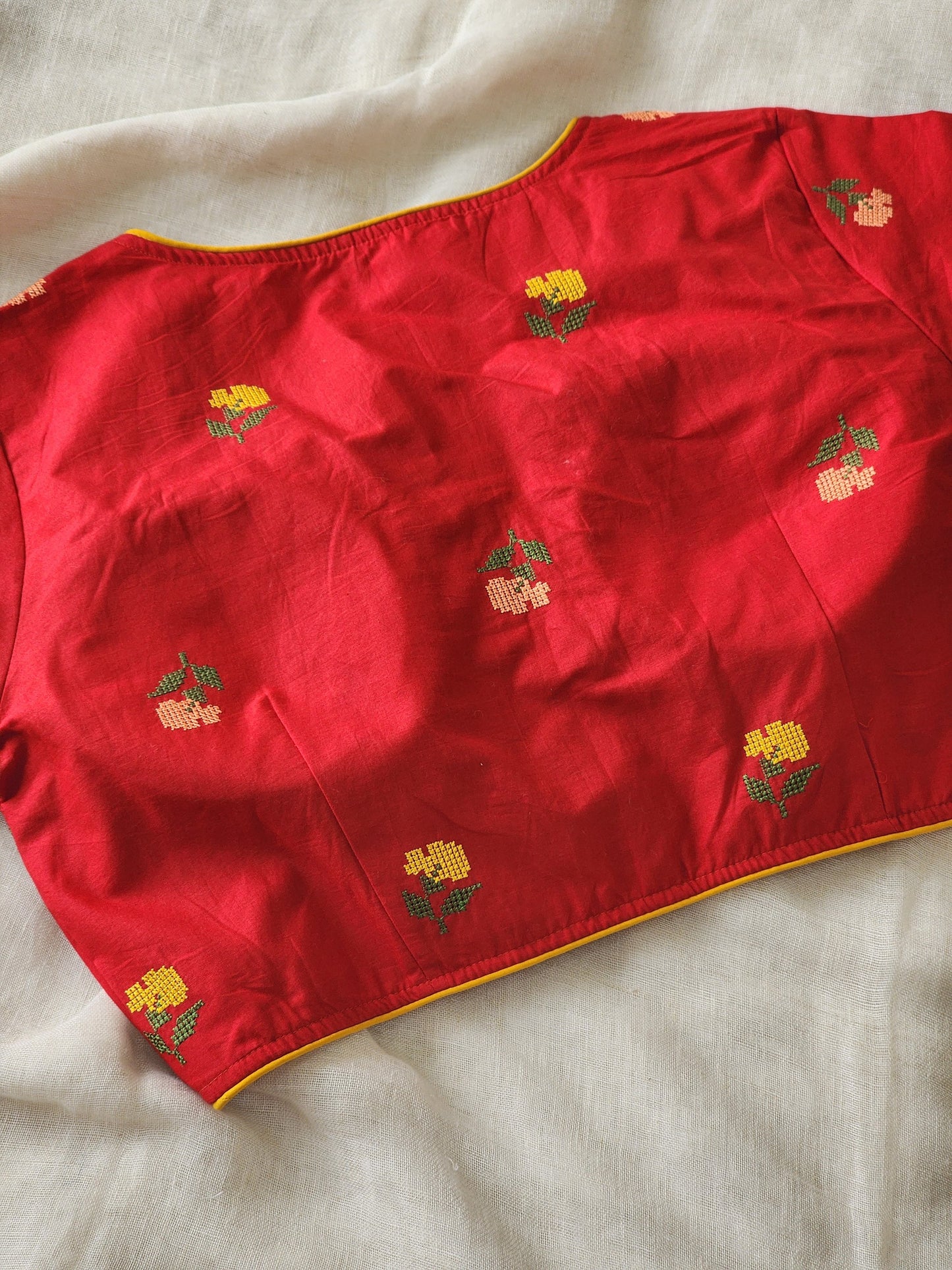 Red Cotton Blouse