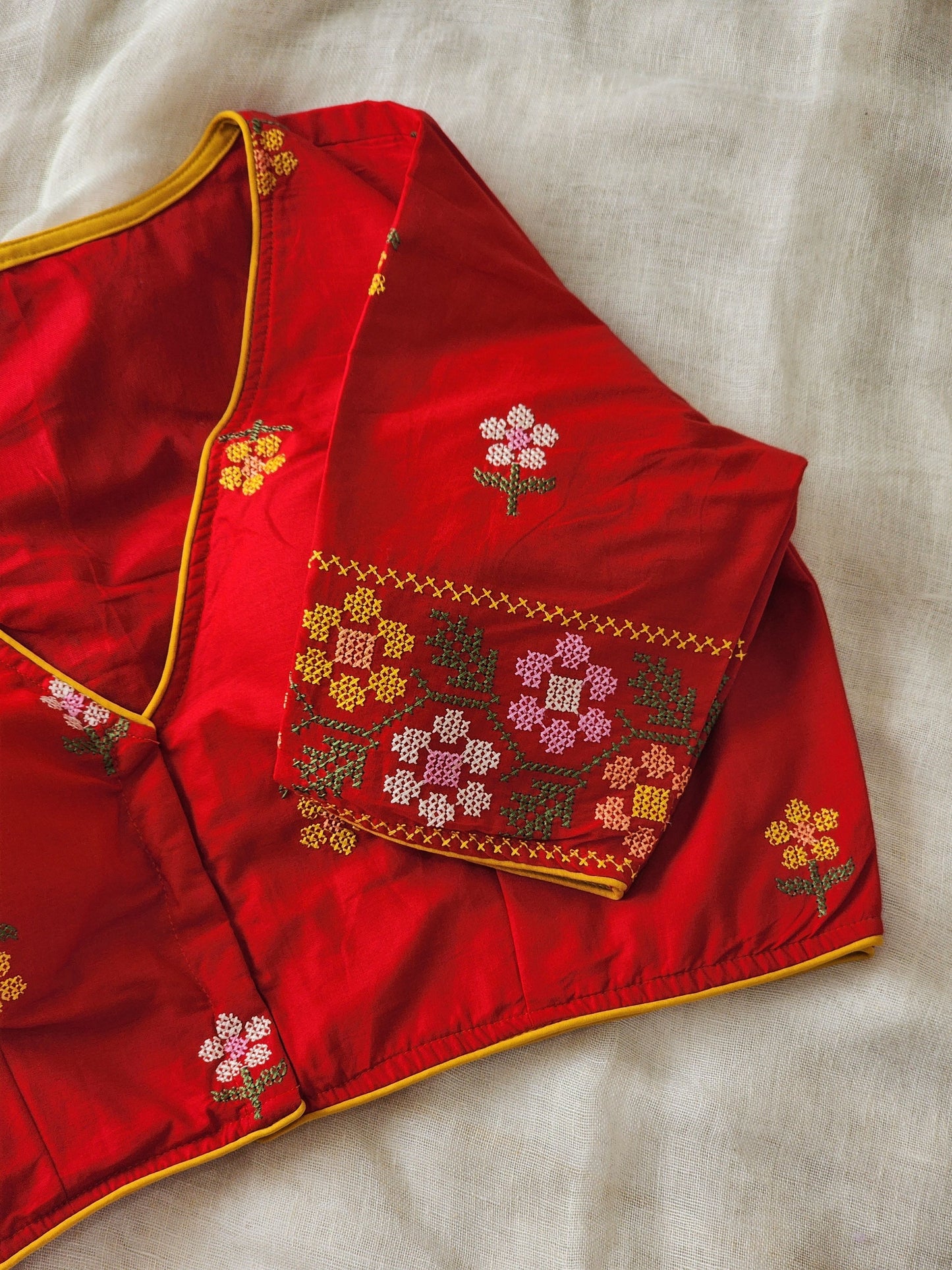 Red Cotton Blouse