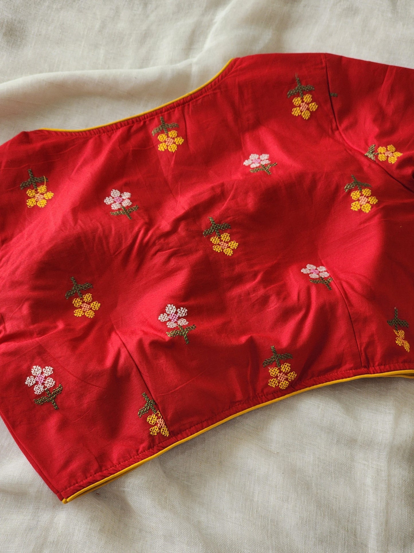 Red Cotton Blouse
