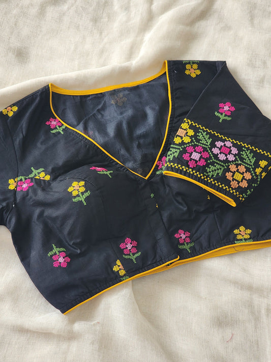 Black Cotton Blouse