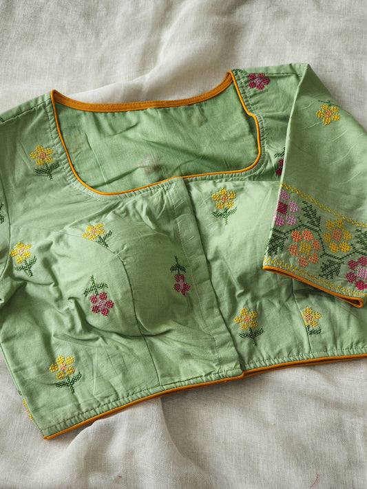 Mint green Cotton Blouse