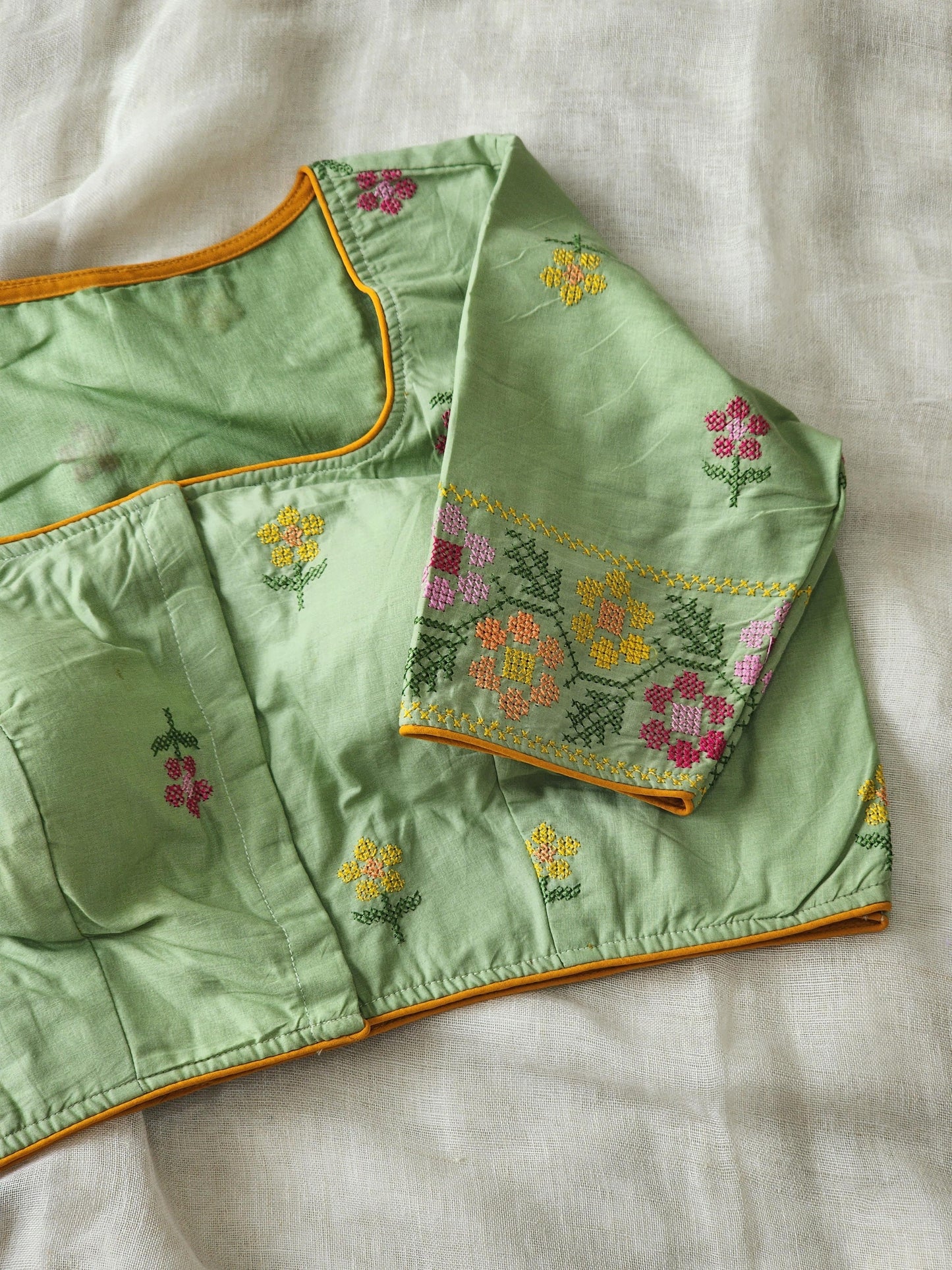 Mint green Cotton Blouse