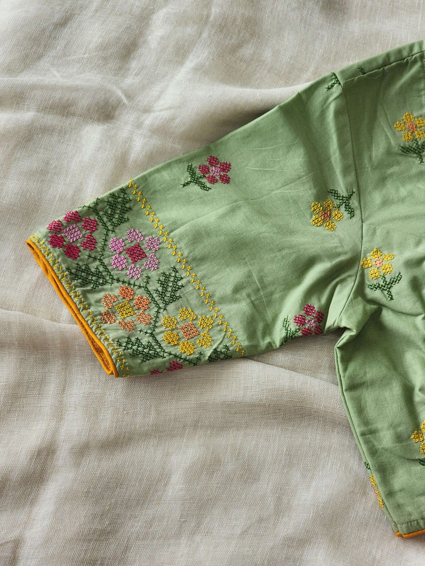 Mint green Cotton Blouse